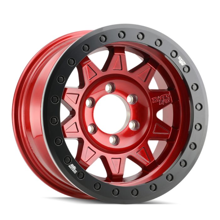 DIRTY LIFE ROADKILL RACE 9302 CRIMSON CANDY RED W/ BLACK RING 17X9 5-127 -14MM 71.5MM