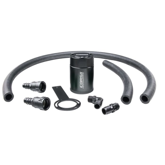 Corsa Performance CC0002 Aluminum Oil Catch Can with Bracket for 18-24 Jeep Wrangler JL & Gladiator JT with 3.6L