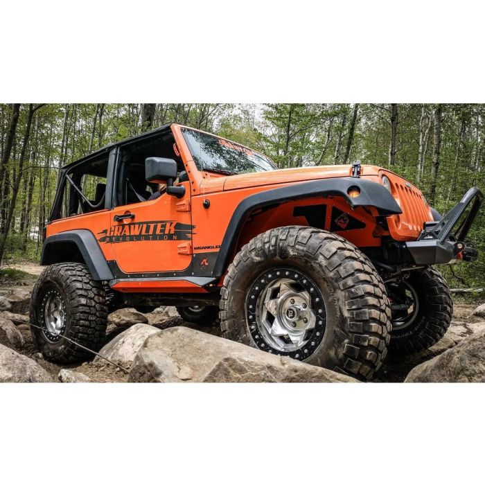Crawltek Revolution  Rocker Body Cladding for 07-18 Jeep Wrangler JK 2-Door