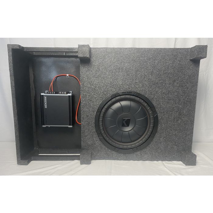 Quadratec  Custom Rear Subwoofer Kit with 12" Kicker CompRT Subwoofer for 04-06 Jeep Wrangler TJ Unlimited