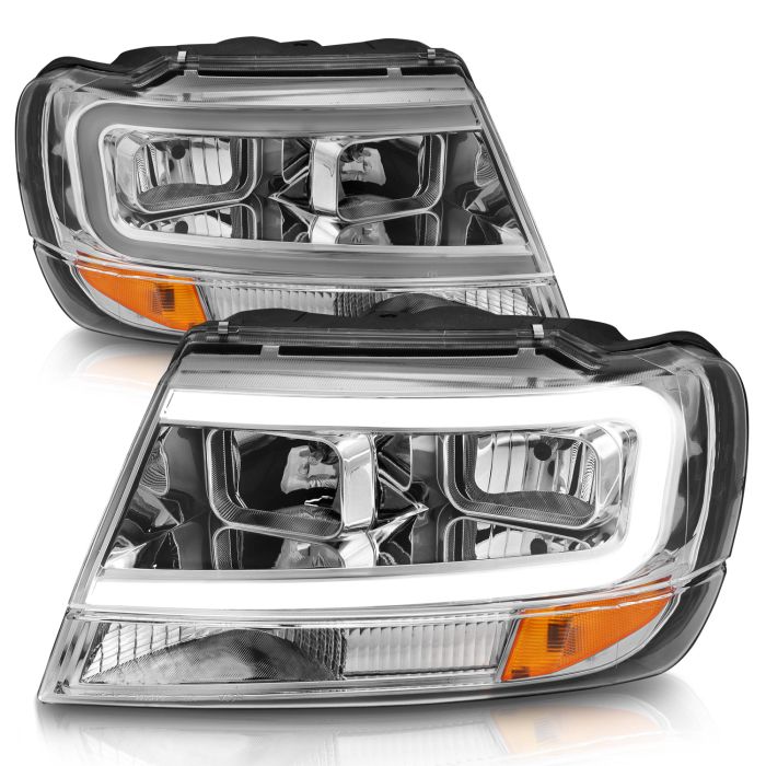 Anzo USA  Crystal Plank Style Headlights  for 99-04 Jeep Grand Cherokee WJ