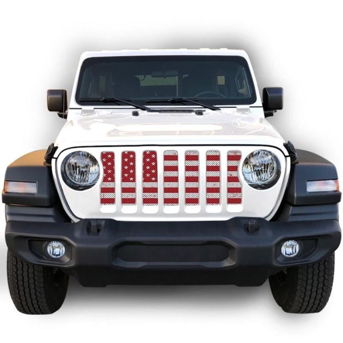 UTS JL DIST WHITE/RED GRILLE INSERT
