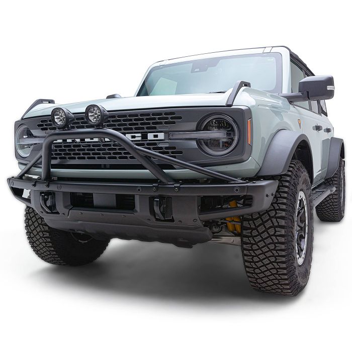 ZROADZ 2021-2023 Ford Bronco Prerunner Baja Bar (Mid-Length Hoop) LED Kit Includes (2) 4 inch Round White ZROADZ LED Pod Lights