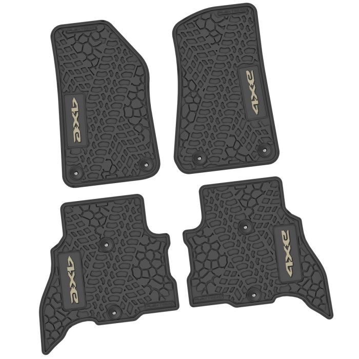 21-24 Jeep 4xe Front and RearTire Tread/Scorched Earth Scene w/ 4xe Insert - Black w/ Tan Insert