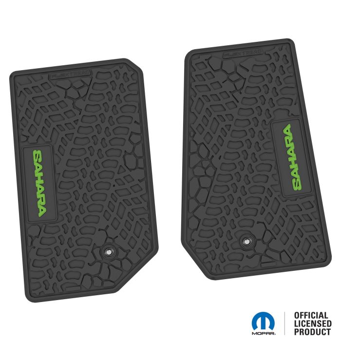 07-13 Jeep JK 2 Dr Front -Tire Tread/Scorched Earth Scene w/ Sahara Insert - Black w/ Lime Insert