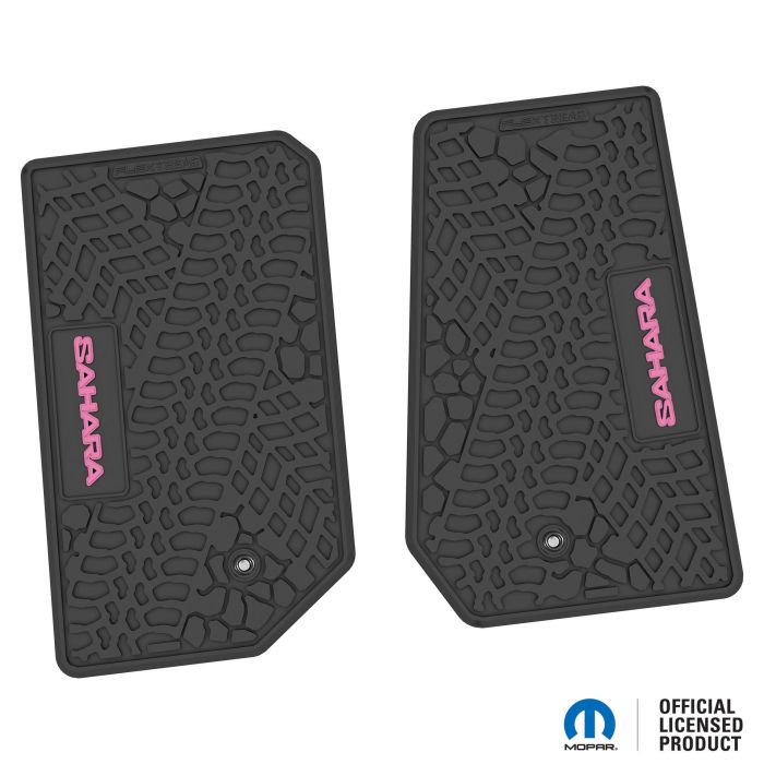 07-13 Jeep JK 2 Dr Front -Tire Tread/Scorched Earth Scene w/ Sahara Insert - Black w/ Pink Insert