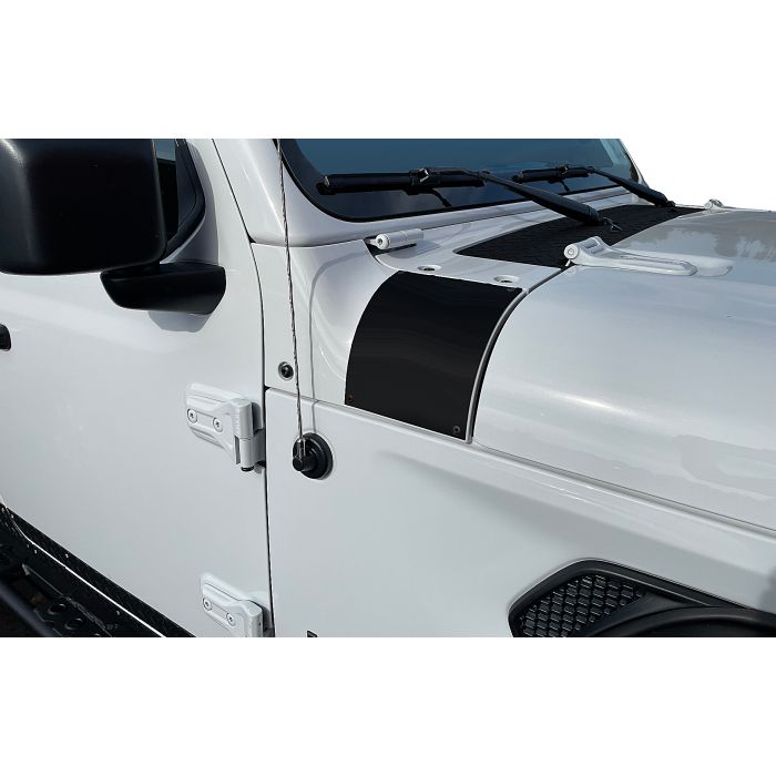 Warrior Jeep Outer Cowl Covers- JL & JT Black Powder Coat Steel