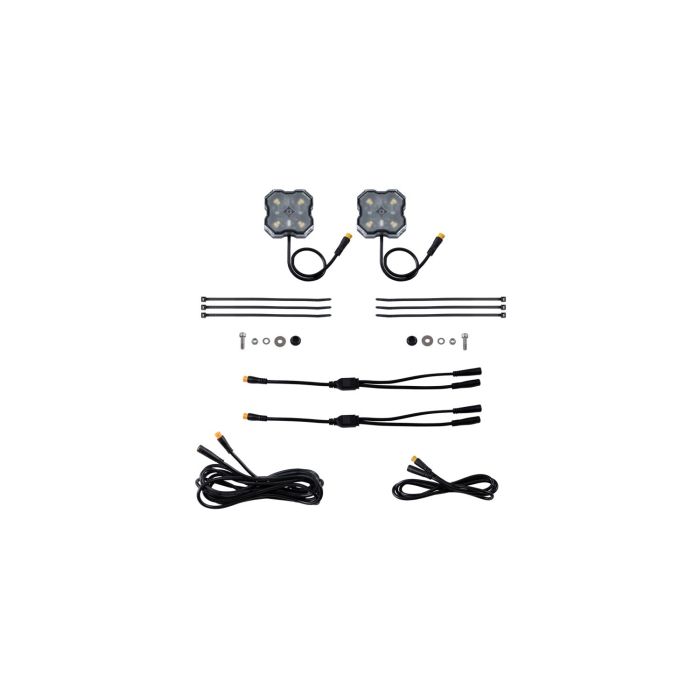 Stage Series Single-Color LED Rock Light, White Diffused M8 (2-pack)