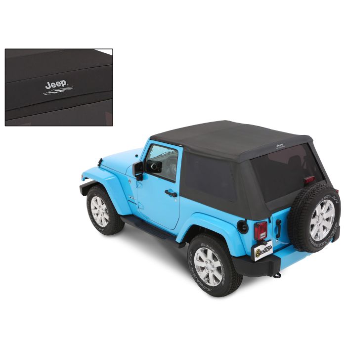 Bestop  Jeep Logo Trektop Soft Top for 07-18 Jeep Wrangler JK 2-Door