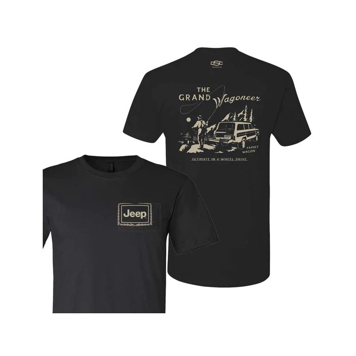 Jeep Merchandise  Men's Jeep Vintage Wagoneer T-Shirt in Black  