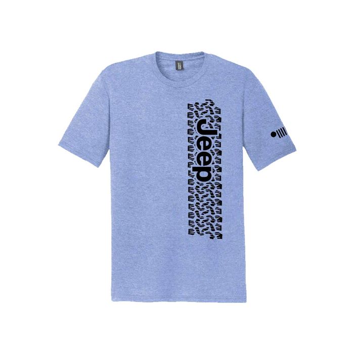 Mens Tshirt - Jeep Track Heather Lake Blue Medium