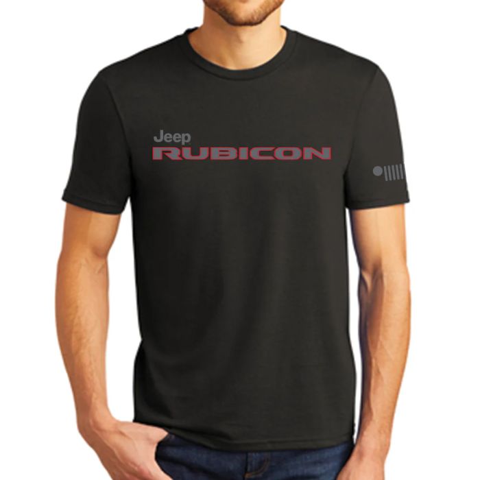 Mens Jeep Rubicon T-Shirt - Heather Black Triblend 4XL
