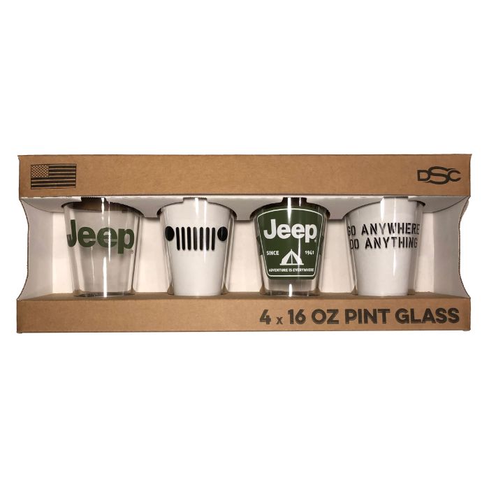 Jeep Merchandise  Jeep Pint Glass 4 Pack 