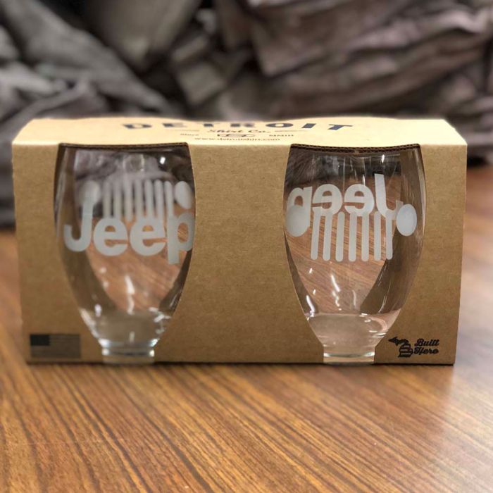 Jeep Merchandise  Jeep Logo Wine Glass Set 