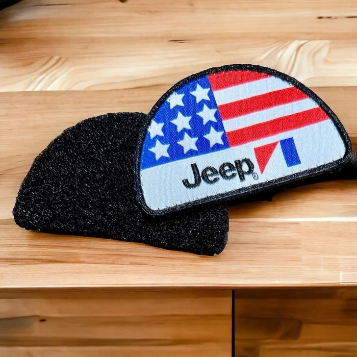 Patch - Jeep 1970-1987 Flag Logo Two Piece Velcro Backing