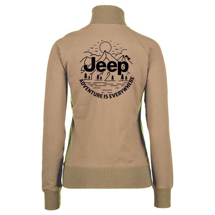 Ladies Jeep Adventure Is Everywhere Fleece Jacket - Hazelnut XL