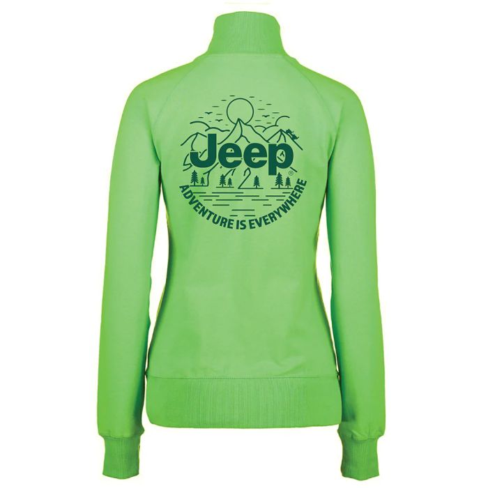 Ladies Jeep Adventure Is Everywhere Fleece Jacket - Lime Green 2XL