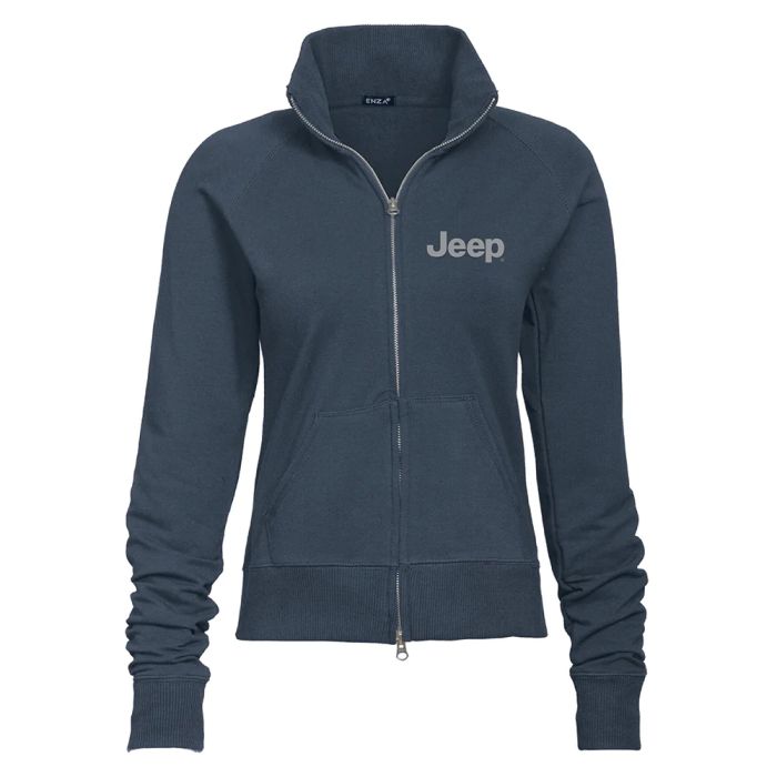 Ladies Jeep Text Fleece Jacket - Storm Grey Small