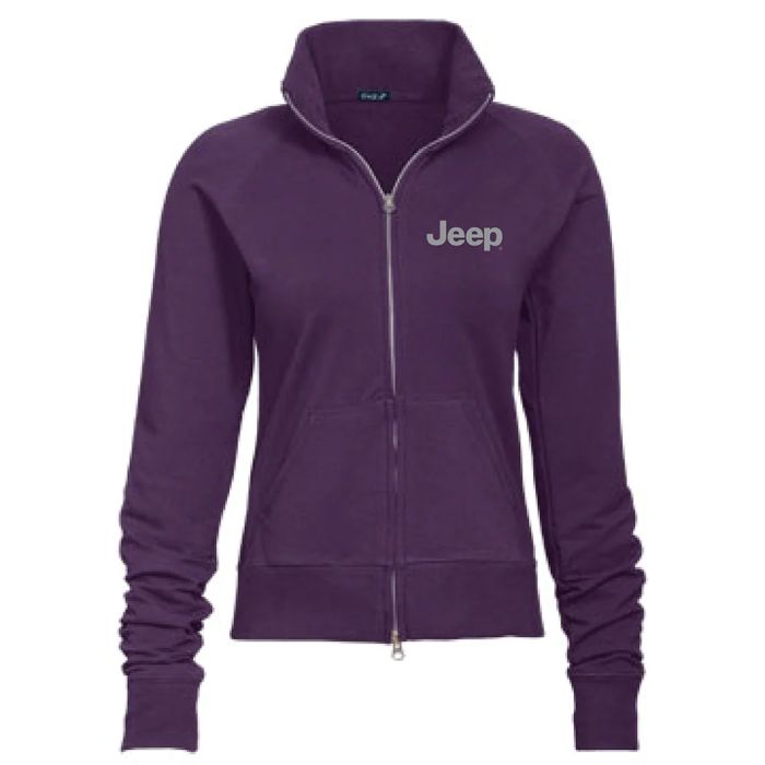 Ladies Jeep Text Fleece Jacket - Purple Small
