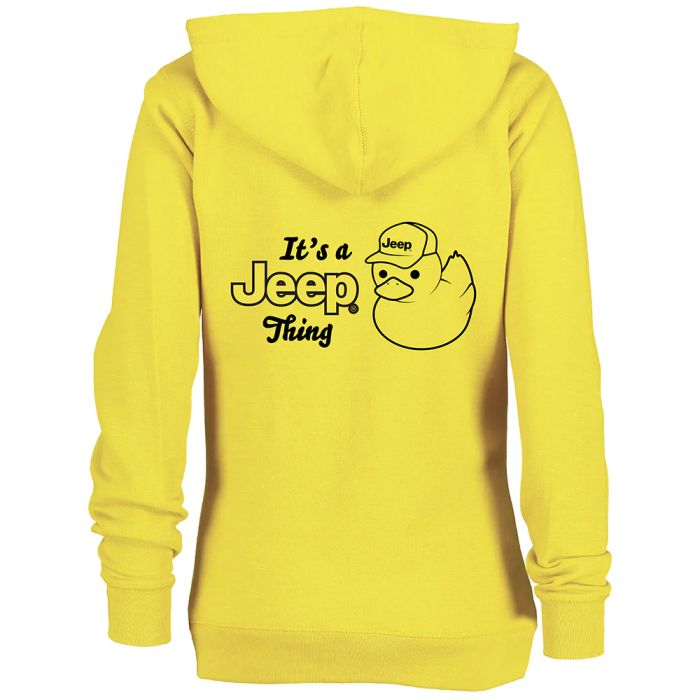 Jeep Merchandise  Ladies Jeep It's A Jeep Thing Duck Zip Hoodie in Yellow 