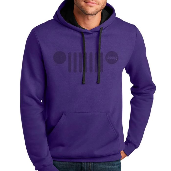 Jeep Merchandise  Mens Jeep Purple Tone Hoodie  