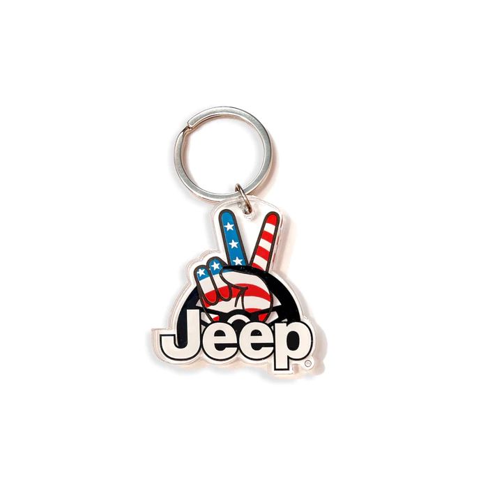 Keychain - Jeep Wave USA (Acrylic)