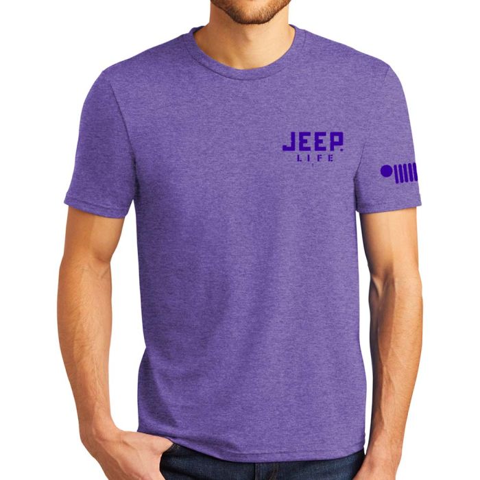 Mens Jeep Life Purple Tone Triblend T-Shirt Large