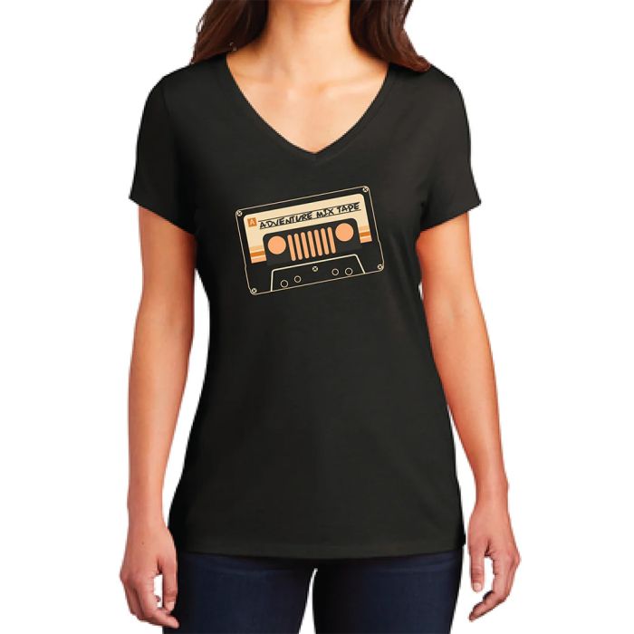 Jeep Merchandise  Ladies Jeep Adventure Mixtape T-Shirt in Black  