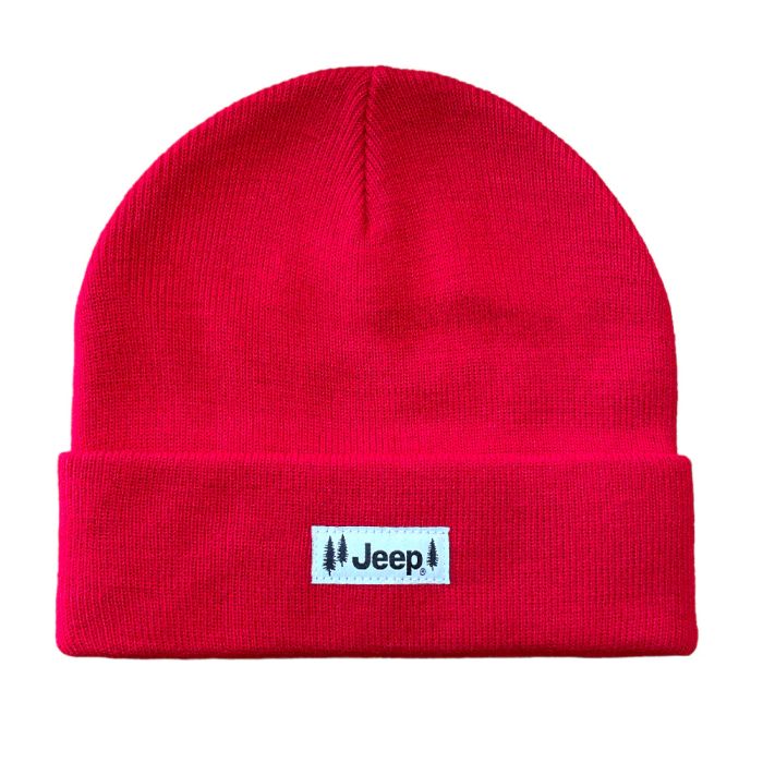 Hat - Jeep Pines Patch Flip Knit Red