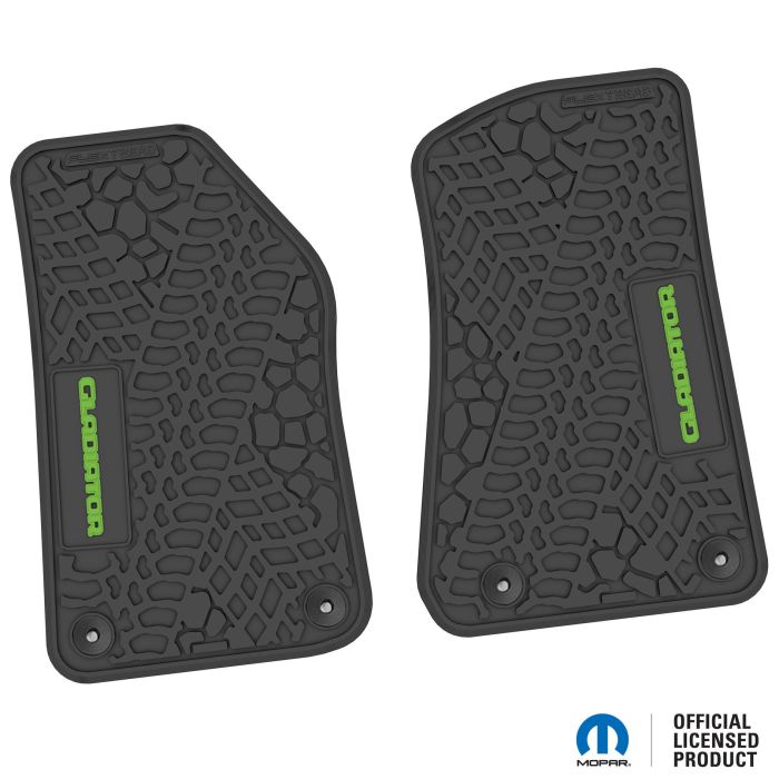 18-24 Jeep JL 2 Dr/Gladiator Front -Tire Tread/Scorched Earth Scene w/ Gladiator Insert - Black w/ Lime Insert