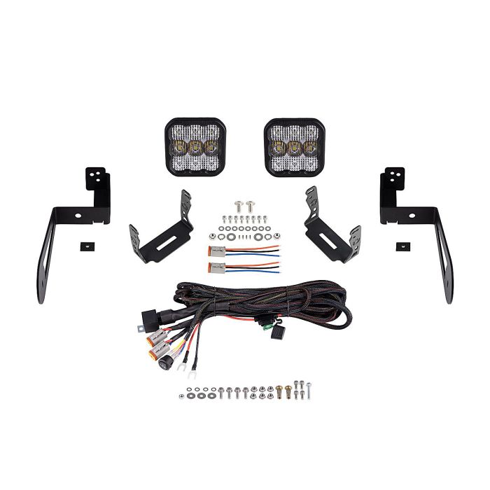 Diode Dynamics DD7275 SS5 CrossLink Bumper Pod Light Kit Pro Combo for 07-18 Jeep Wrangler JK