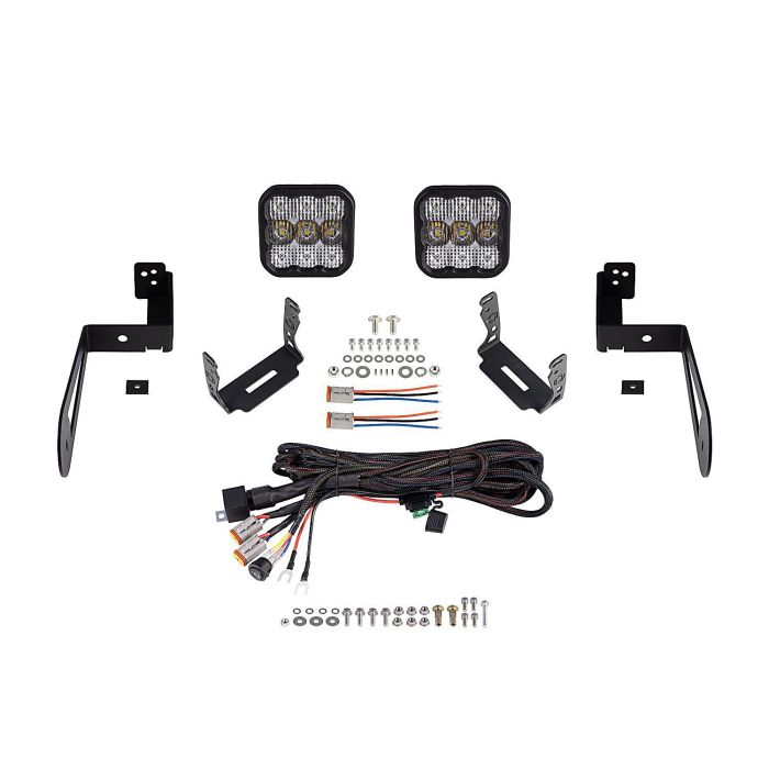 Diode Dynamics DD7275 SS5 CrossLink Bumper Pod Light Kit Pro Combo for 07-18 Jeep Wrangler JK