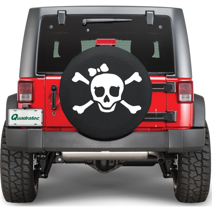 Quadratec  Pirate Girl Tire Cover in White 