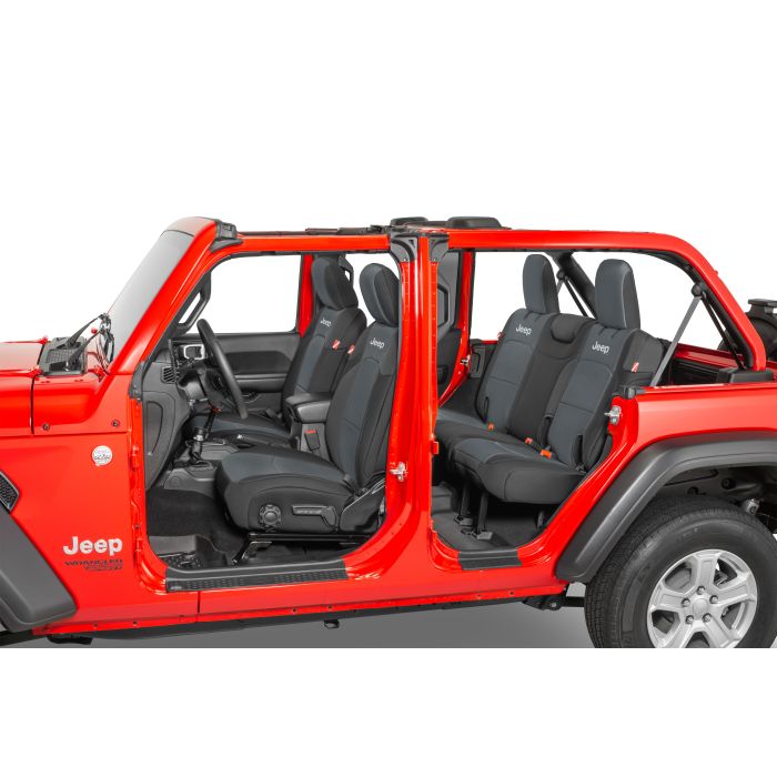 DIVER DOWN JEEP LOGO NEO SEAT COVER CHR JLU W/ RR ARMREST (with JEEP LOGO)