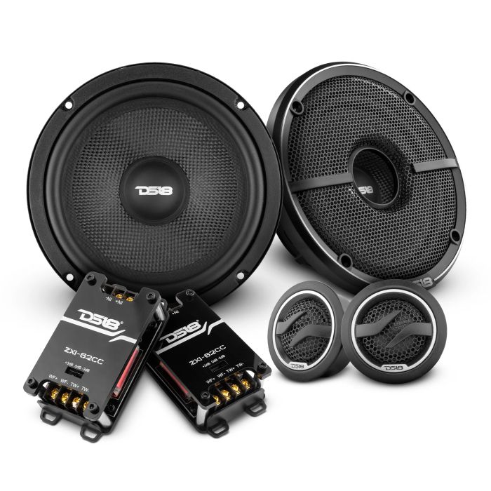 DS18 ZXI-62C ZXI 6.5" 2- Way Component Speaker System with Kevlar Cone | 120 Watts Rms 4-Ohm 