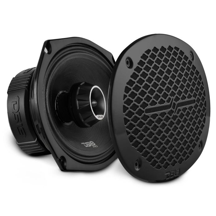 DS18 PRO-ZT69 6x9" Coaxial Mid-Range Loudspeaker with Water-Resistant Cone Built-in Bullet Tweeter and Grill | 275W RMS 4-Ohm 