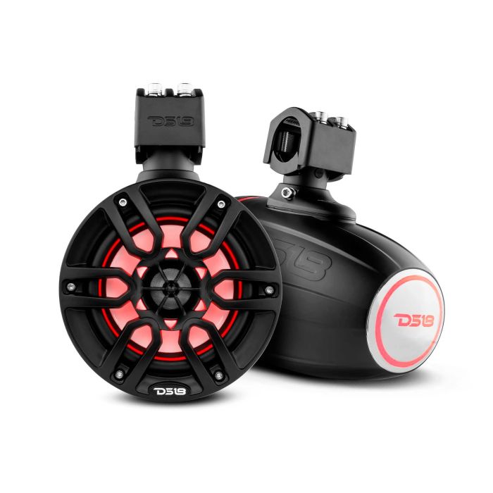 DS18  Hydro Marine Water Resistant Tower Speakers with Integrated RGB LED Lights 