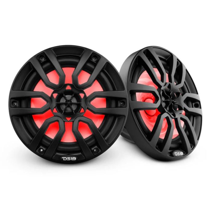 DS18  NXL 8" 2-Way Coaxial Marine Speaker with LED RGB Lights  