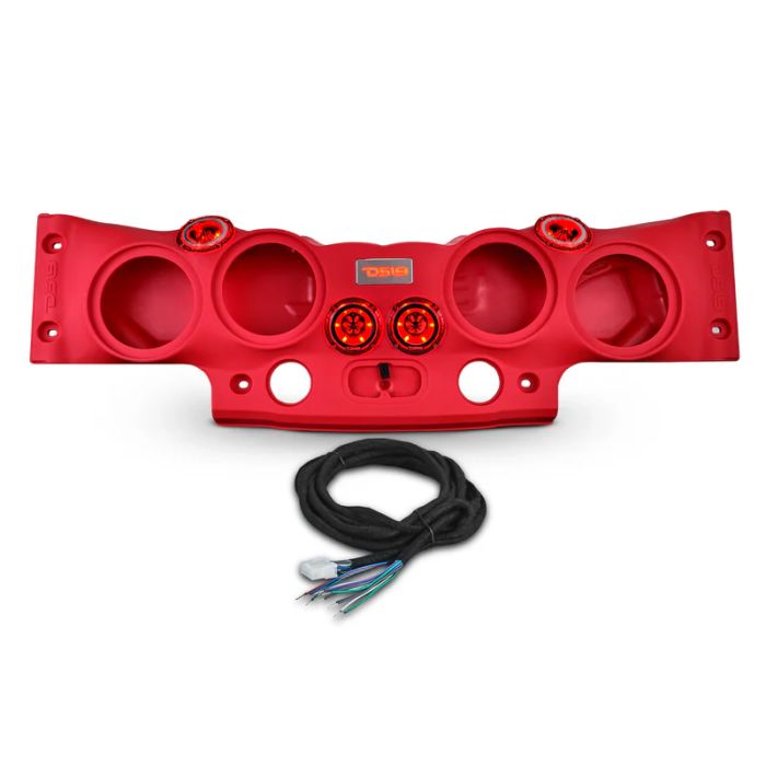 Jeep JK/JKU Overhead Bar System Fits 4 X 8" Speakers (Not included) 4 X PRO-TW4L and 2 X PRO-DRNSC1.5 and Harness Included -Red