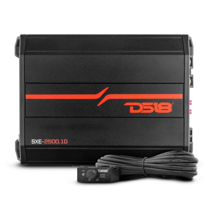 DS18 SXE-2500.1D/BK Class D 1-Channel Amplifier 800 Watts Rms at 1-Ohm 