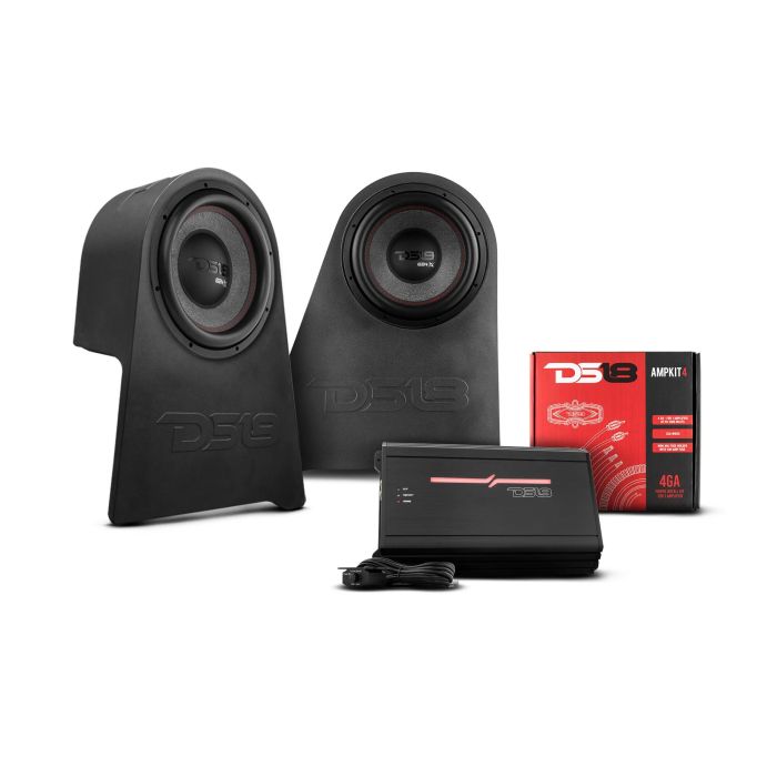 DS18 JK-SUB/LRCOMBO 12" Subwoofer Enclosure Complete Package for 07-18 Jeep Wrangler JK Unlimited 4-Door