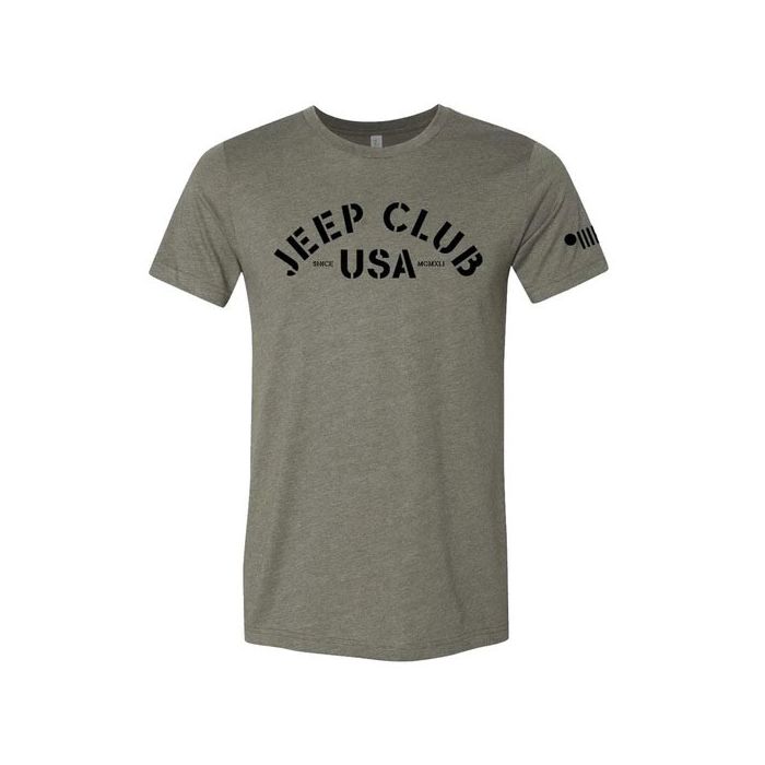 Jeep Merchandise  Mens Jeep Club USA Short Sleeve T-Shirt in Military Green 