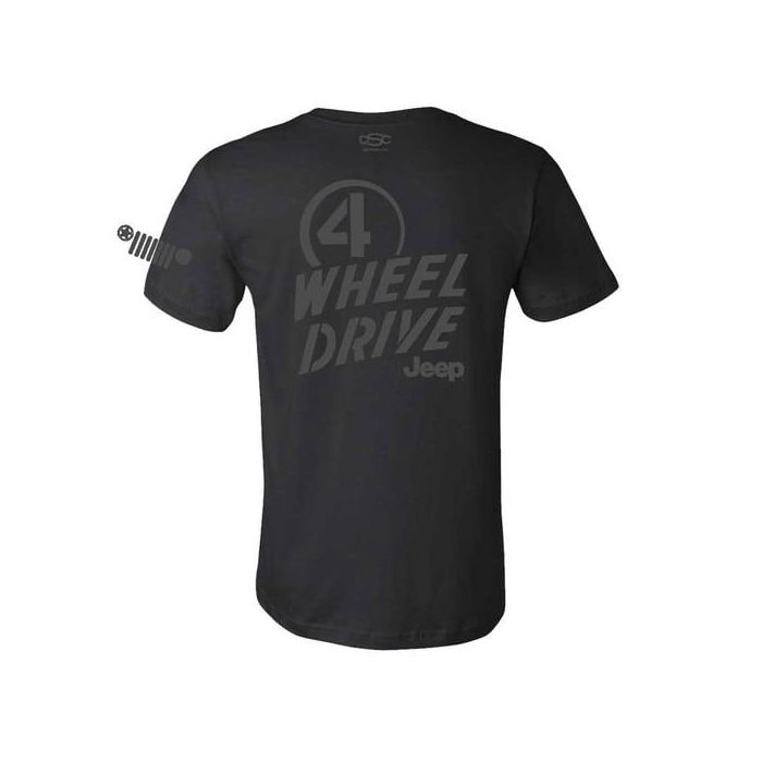 Jeep Merchandise  Mens Jeep Willys 4WD T-Shirt in Black 