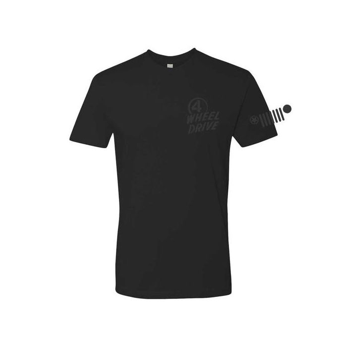 Jeep Merchandise  Mens Jeep Willys 4WD T-Shirt in Black 