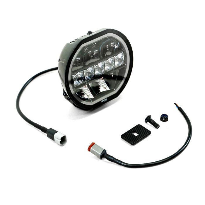 DV8 Offroad BE7RW108W-H 7" Halo Elite Round LED with Accent Halo 