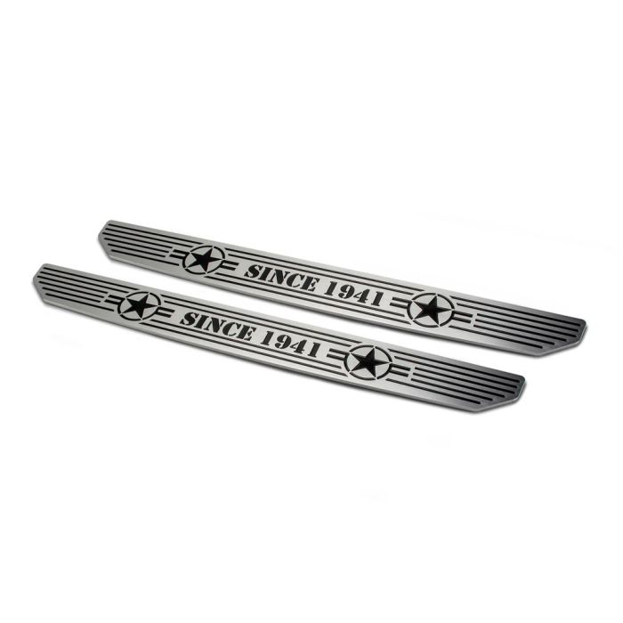 DV8 Offroad D-JL-180014-STR2 Front Sill Plates with Since 1941 Logo  for 18-20 Jeep Wrangler JL & Gladiator JT