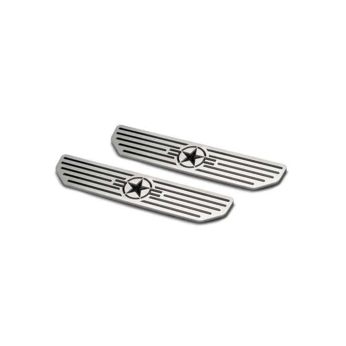 DV8 Offroad D-JL-180014-STR4 Rear Sill Plates with Star Logo  for 18-20 Jeep Wrangler JL Unlimited & Gladiator JT