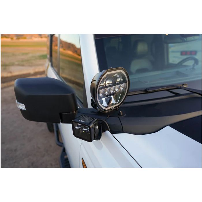 DV8 Offroad LBBR-08 A-Pillar Dual Light Pod Drop Mounts for 21-26 Ford Bronco