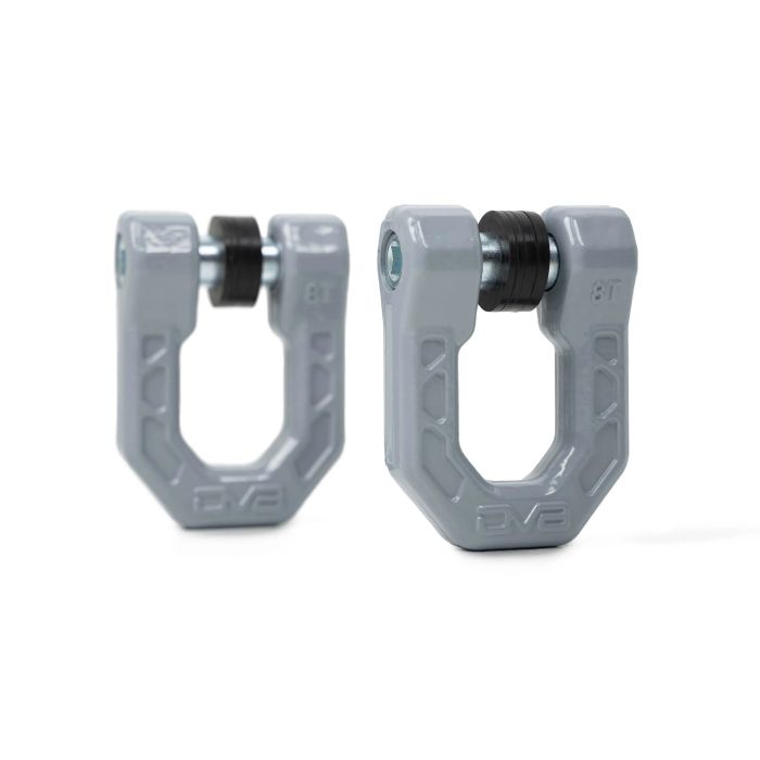 DV8 Elite Series D-Ring Shackles - Pair - Grey