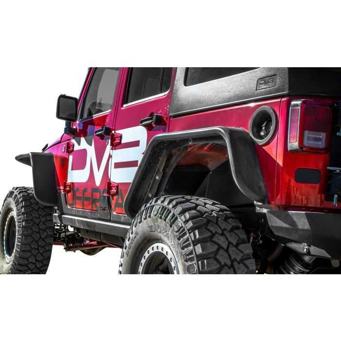 DV8 Offroad FENDB-02 Front and Rear Flat Tube Fender Kit for 07-18 Jeep Wrangler Unlimited JK
